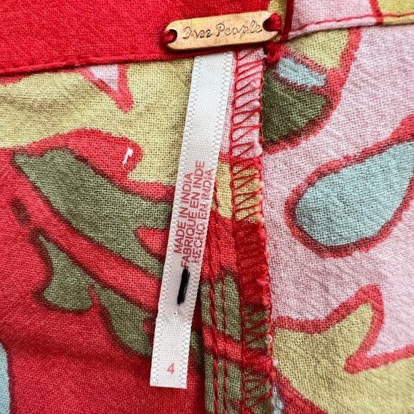 NEW Free People Retro Flare Printed Boho Pants, Size 4 - Picture 12 of 14